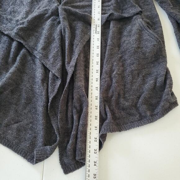 Barefoot Dreams Cardigan Womens L XL Gray CozyChic Lite Open Front Sweater Knit - Picture 4 of 7